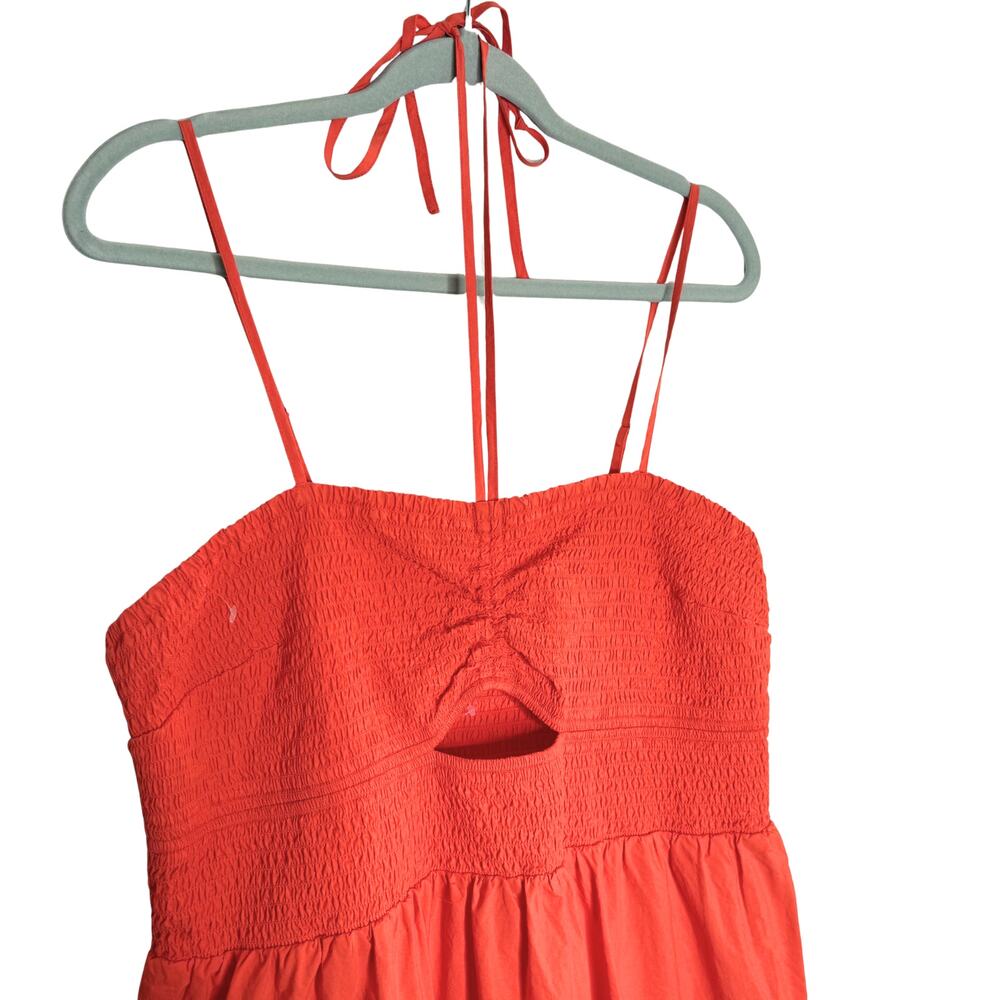 Universal Thread Smocked Cut-Out Maxi Dress XL Sunset Glam Tropical Beach Boho - Picture 3 of 9